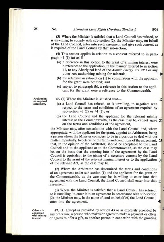 Aboriginal Land Rights (Northern Territory) Act 1976 (Cth), p26