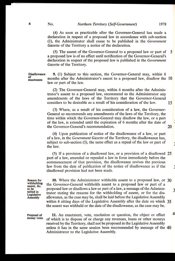 Northern Territory (Self-Government) Act 1978 (Cth), p4