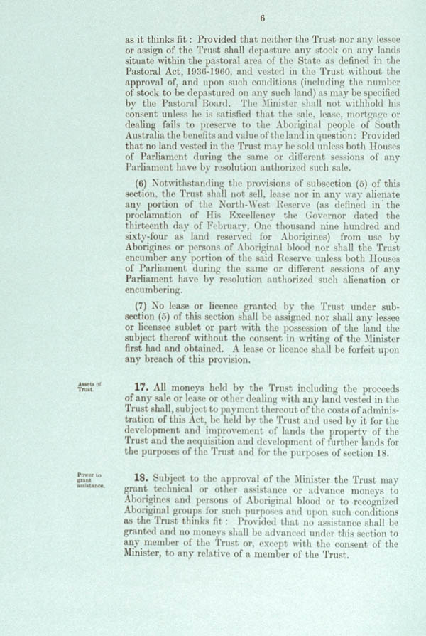 Aboriginal Lands Trust Act 1966 (SA), p6