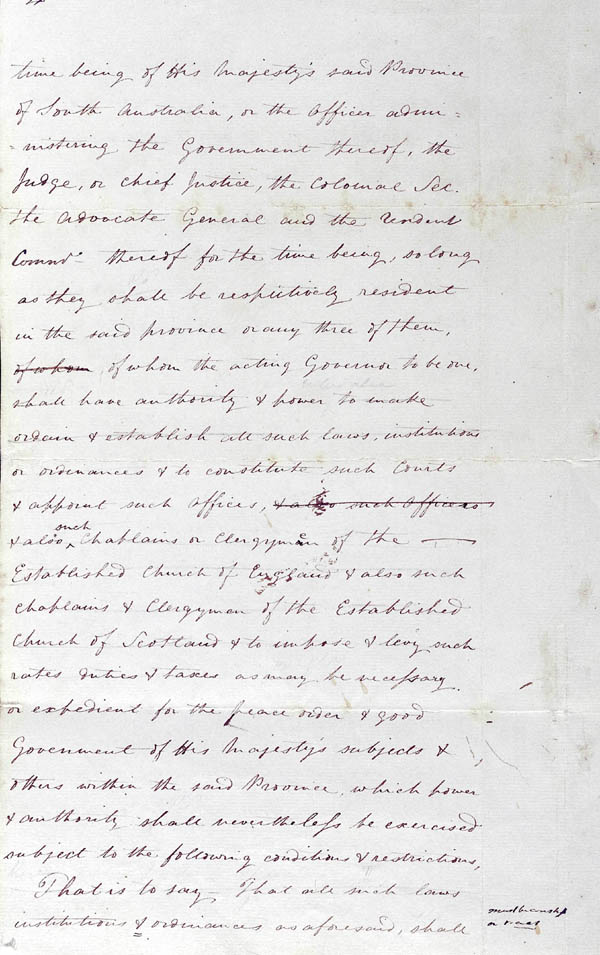 Order-in-Council Establishing Government 23 February 1836 (UK), p4