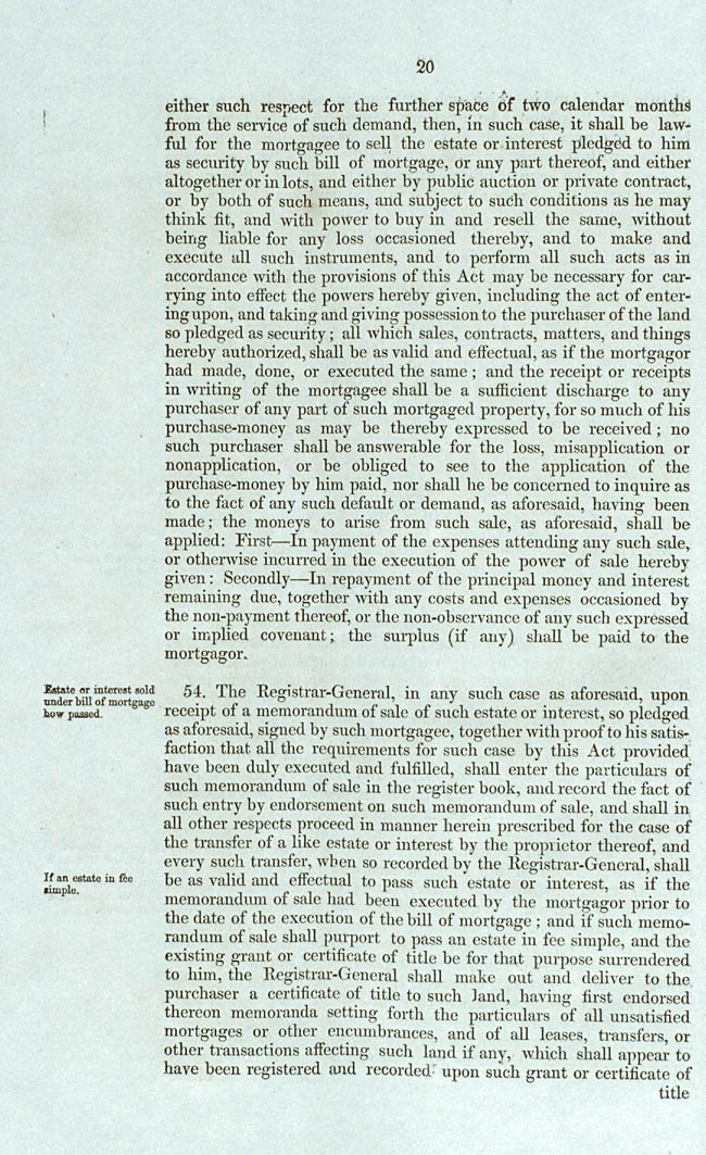 Real Property or 'Torrens Title' Act 1858 (SA), p20