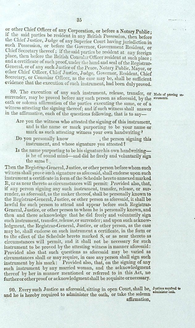 Real Property or 'Torrens Title' Act 1858 (SA), p35