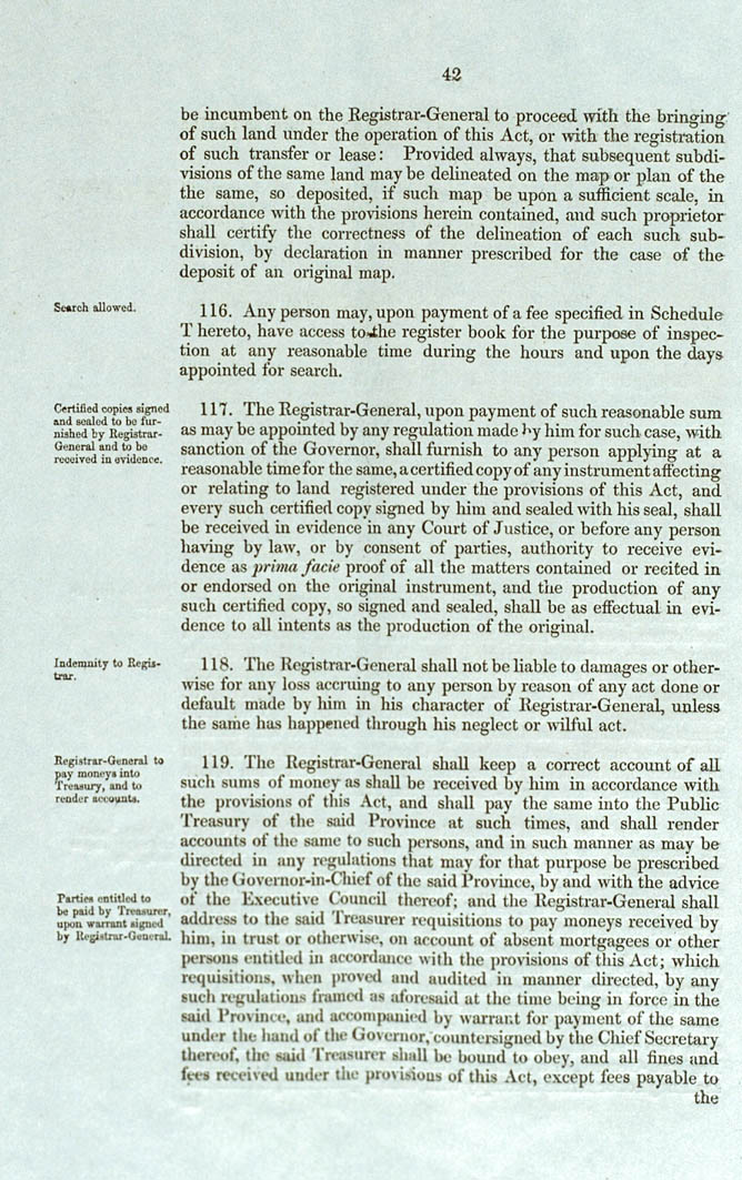 Real Property or 'Torrens Title' Act 1858 (SA), p42