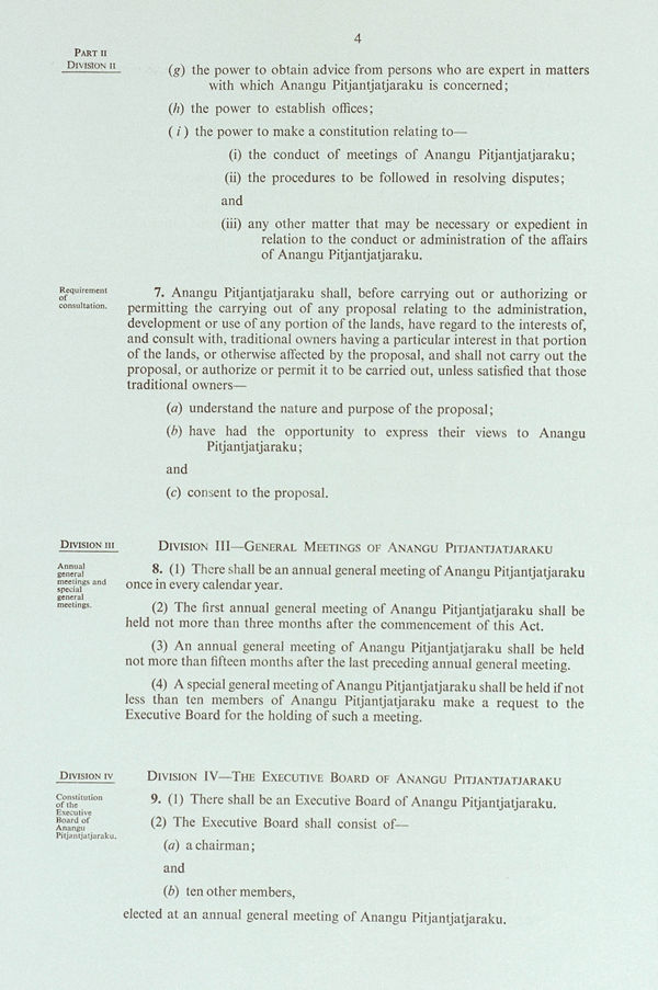 Pitjantjatjara Land Rights Act 1981 (SA), p4