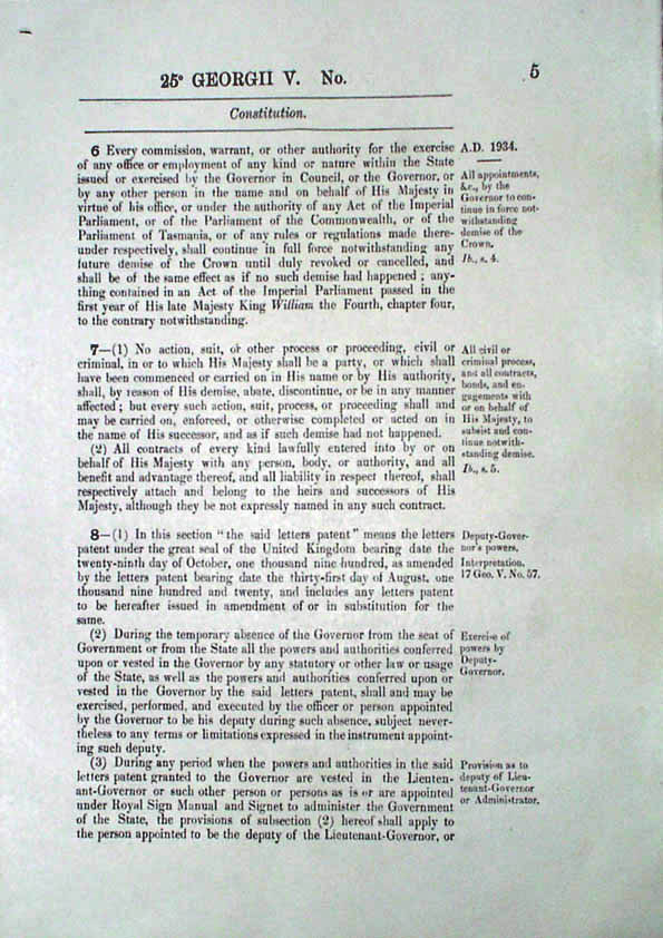 Constitution Act 1934 (Tas), p5