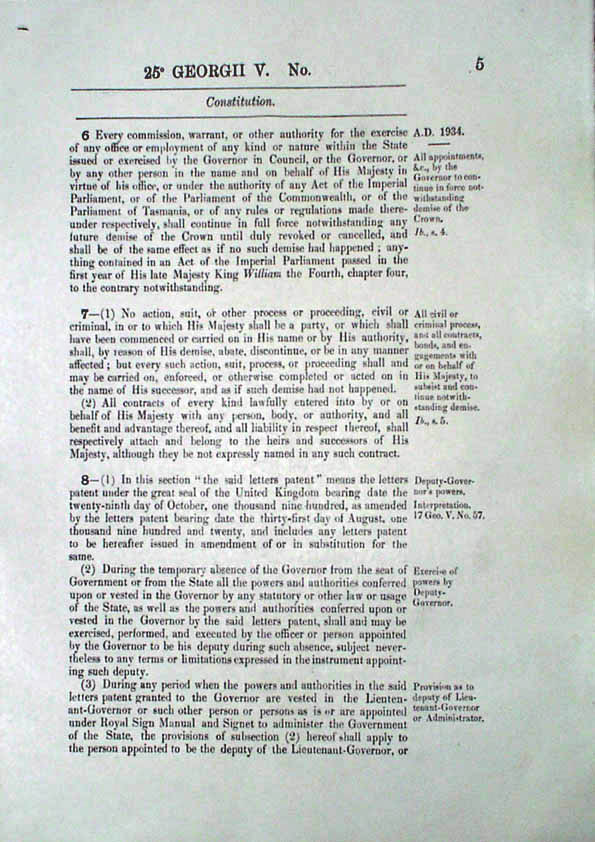 Constitution Act 1934 (Tas), p5