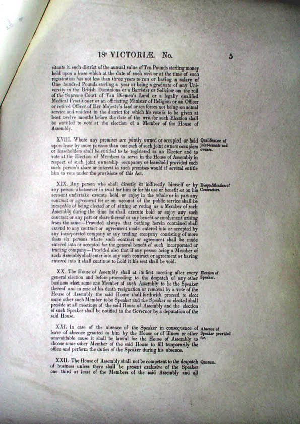 Constitution Act 1855 (Tas), p5