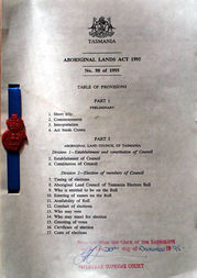 Aboriginal Lands Act 1995 (Tas), contents1