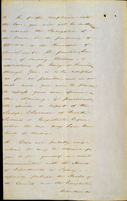 Governor La Trobe's Instructions, 11 September 1839 (NSW), p10