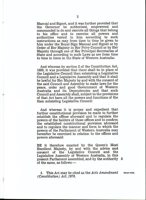Acts Amendment Constitution Act 1978 (WA), p3