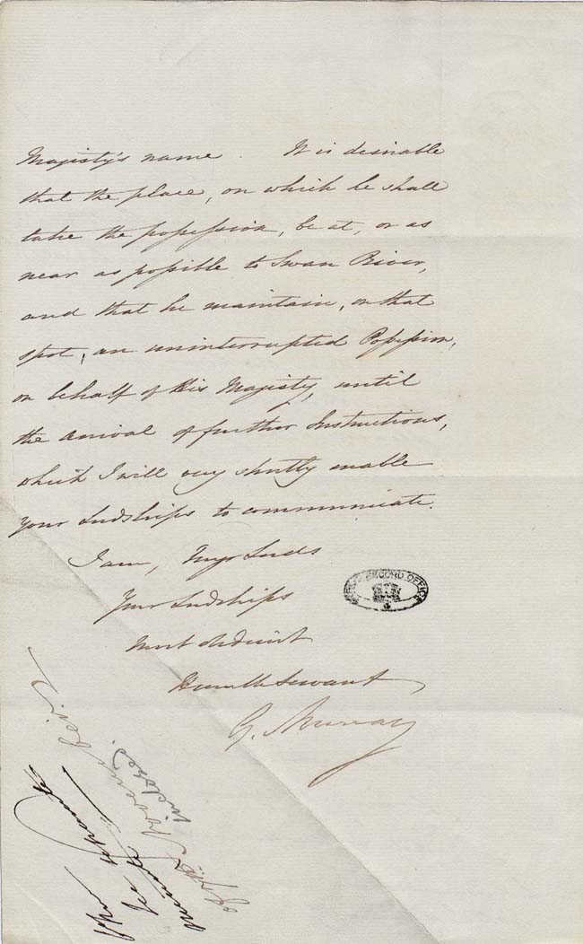 Instructions to the Admiralty to take formal possession of the western portion of the continent 5 November 1828 (UK), p2