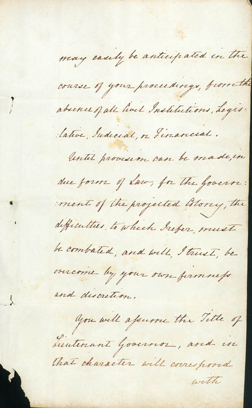 Lieutenant-Governor Stirling's Instructions 30 December 1828 (UK), p3
