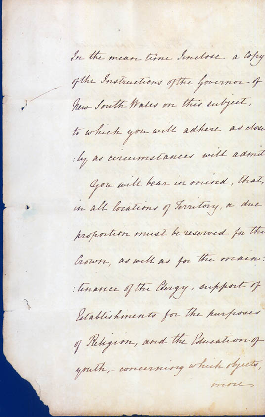 Lieutenant-Governor Stirling's Instructions 30 December 1828 (UK), p9