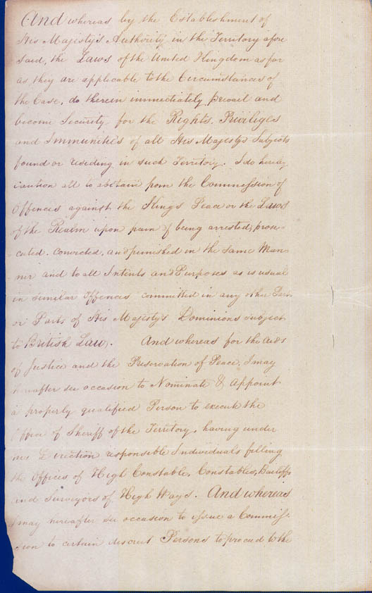 Lieutenant-Governor Stirling's Proclamation of the Colony 18 June 1829 (UK), p2