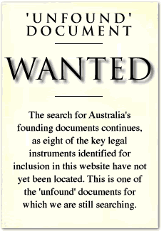 'Wanted' poster for unfound documents.